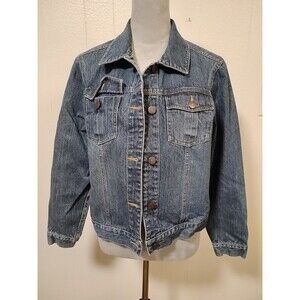 Sonoma Life + Style Blue 100% Cotton Button Down Denim Jean Jacket Size Medium